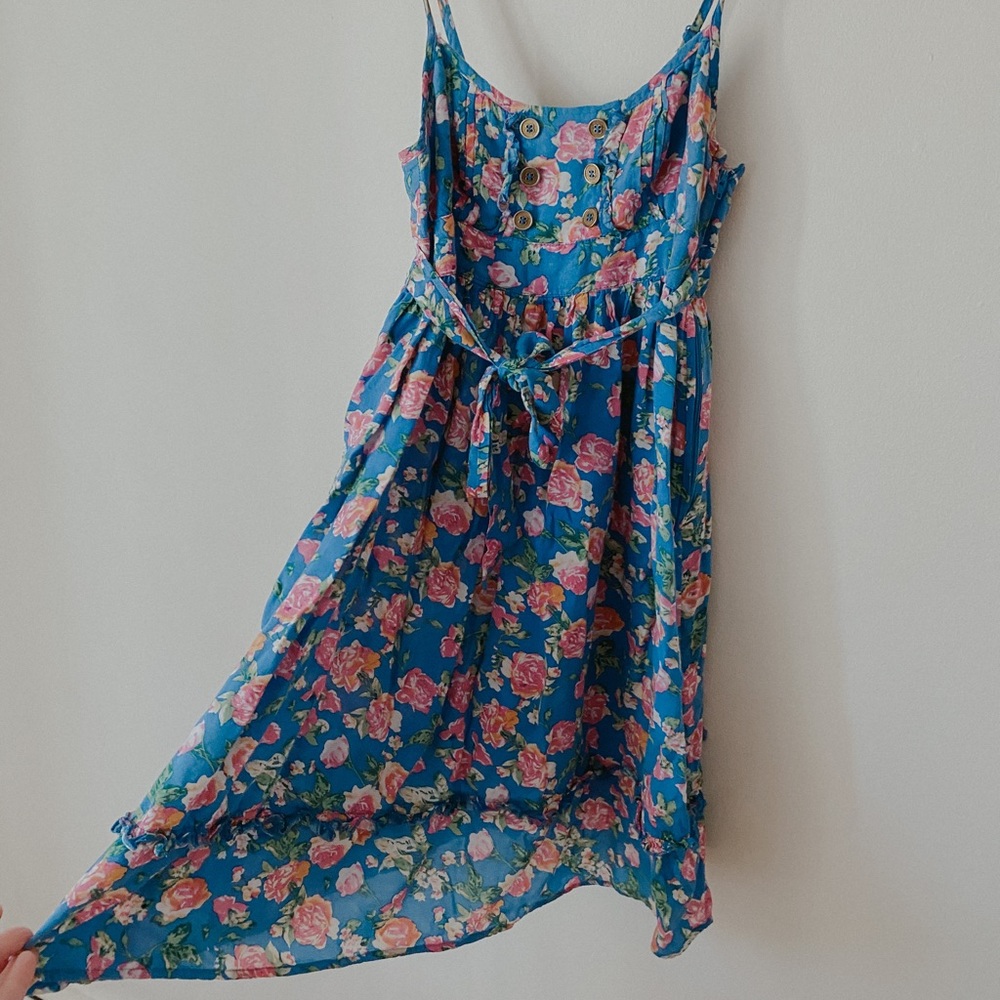 New Look Blue Floral Mini Dress